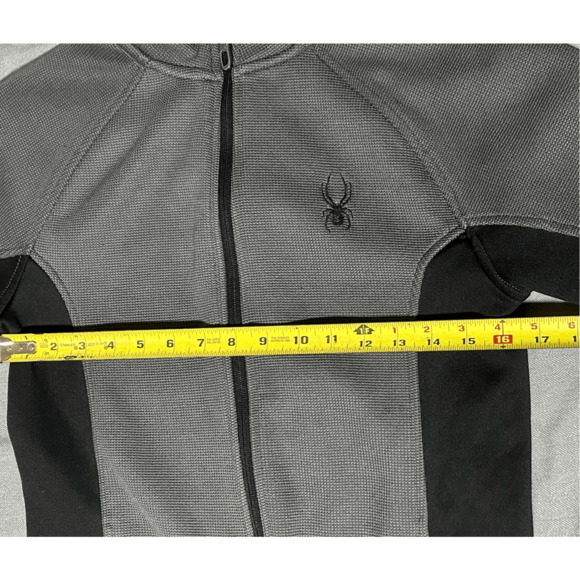 Spyder Youth Core Polar Full Zip Waffle Jacket Gray Sz L(14/16) Ski Snowboard - Picture 4 of 8